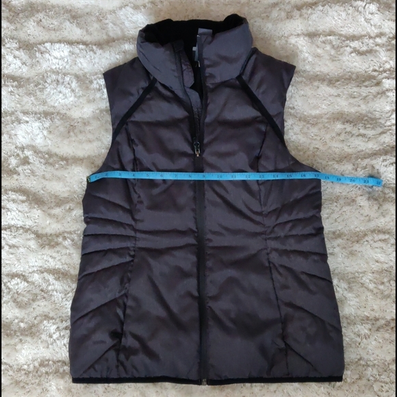 EUC Charcoal grey vest with black detailing - Picture 3 of 5